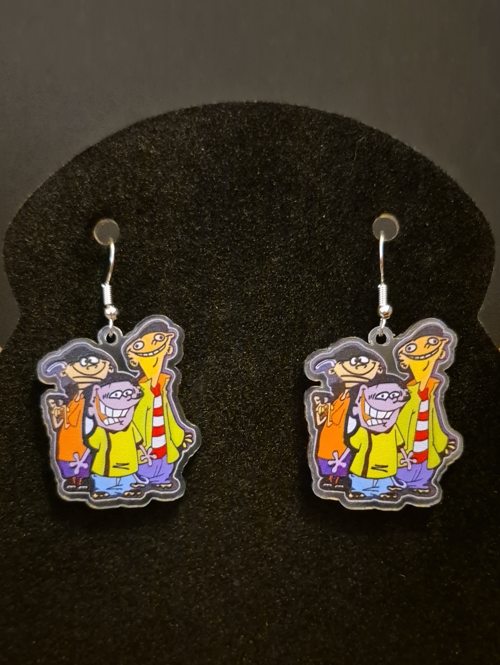 Handcrafted Cartoon Network Ed Edd And Eddy Cartoon Trio Dangle Earrings